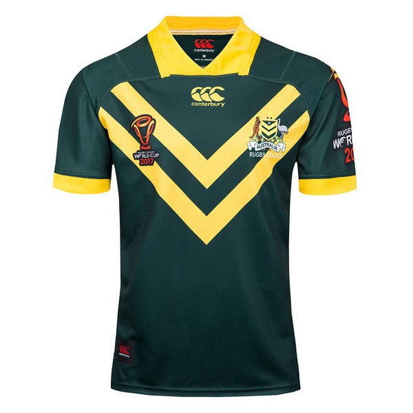 Maillot Rugby Australie Domicile RLWC 2017 2018 Vert